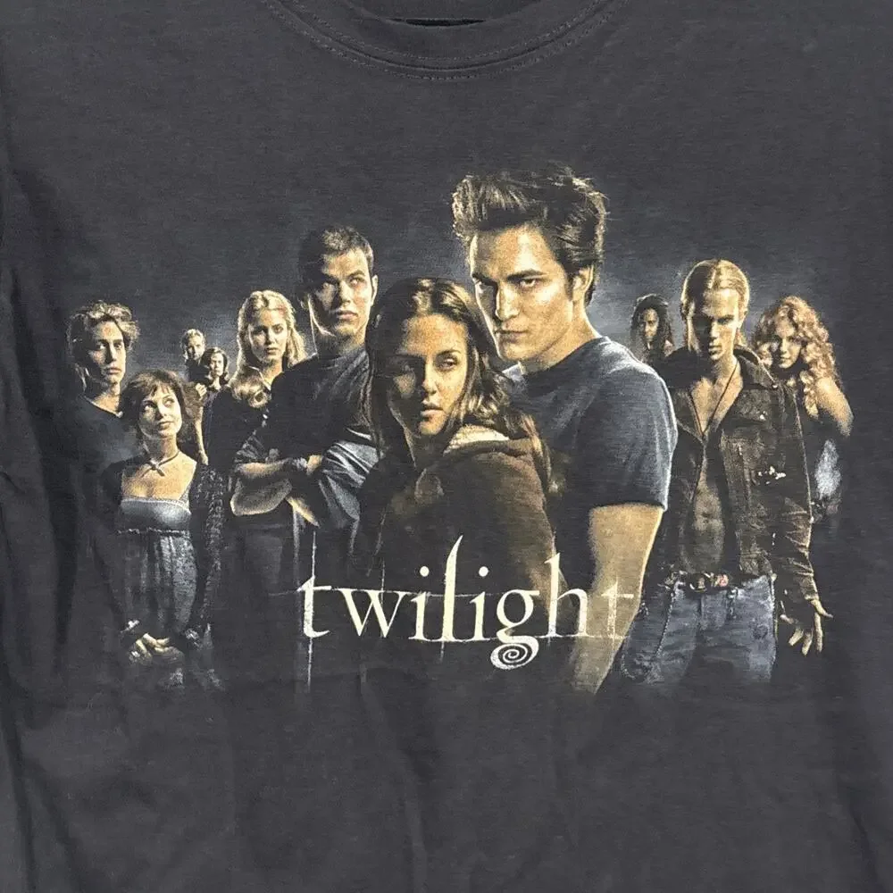 Twilight Movie Tee Double Sided Shirt Y2K Vampire Juniors XL Slim Fit Summit Ent - Picture 2 of 9